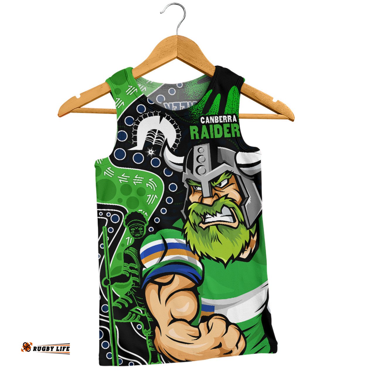 Amazing Aussie Canberra Raiders NAIDOC Indigenous Warrior Spirit Men Tank Top