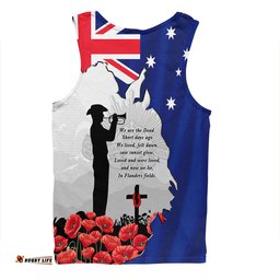 Amazing Aussie Australia On This Remembrance Day Lest We Forget In Flanders Fields Men Tank Top