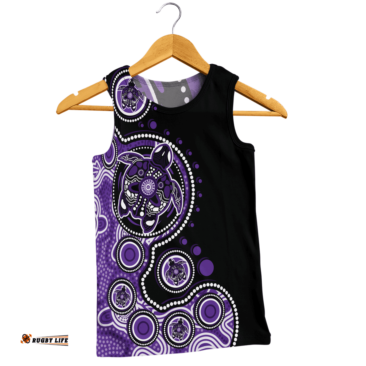 Amazing Aussie Australia Indigenous Turtle Aboriginal Dot Art Purple Men Tank Top