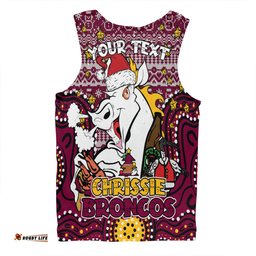 Amazing Aussie Brisbane Broncos Christmas Custom Christmas Knit Patterns Vintage Jersey Ugly Men Tank Top