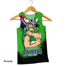 Amazing Aussie Canberra Raiders Heart Of A Fighter Tough And Fearless Men Tank Top