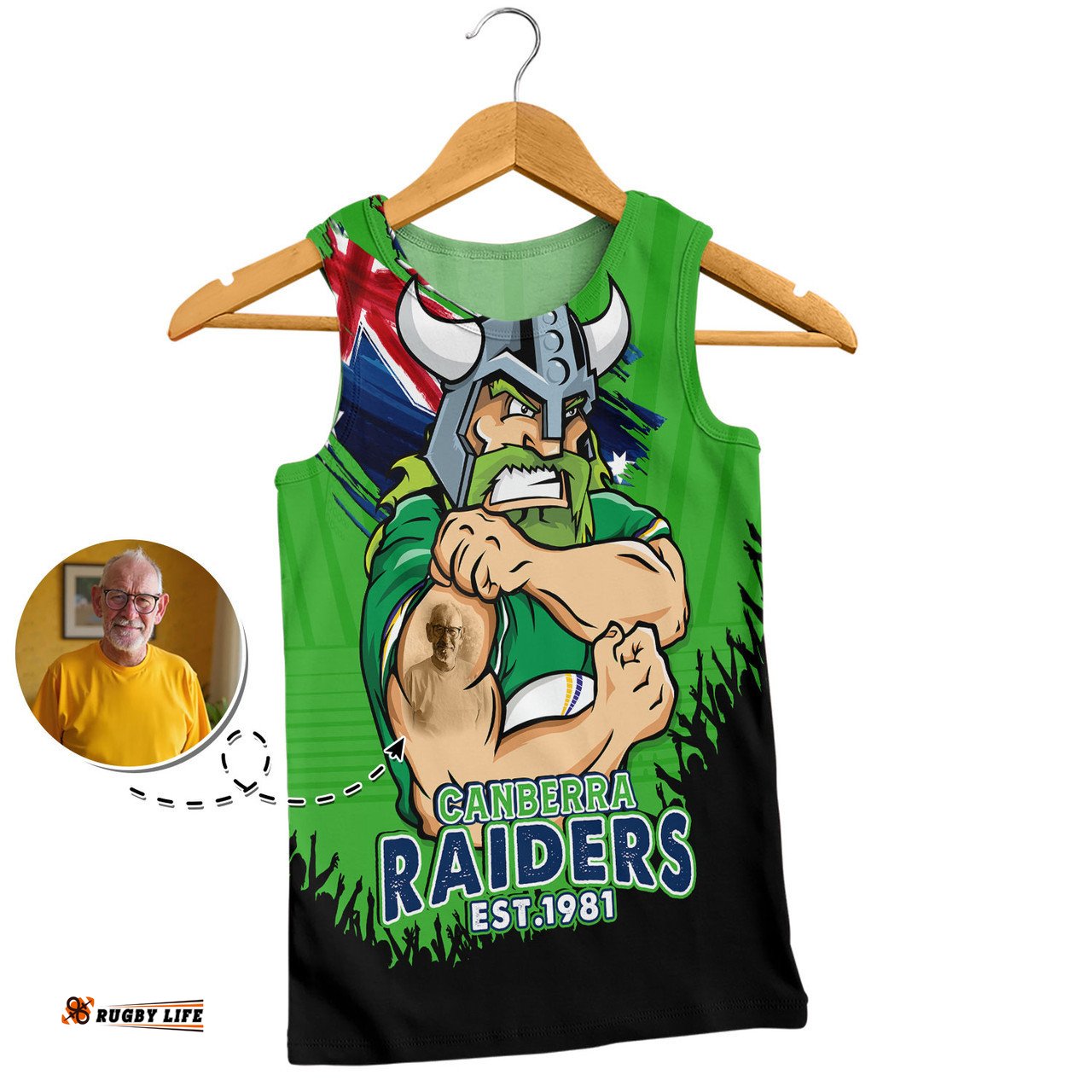 Amazing Aussie Canberra Raiders Heart Of A Fighter Tough And Fearless Men Tank Top