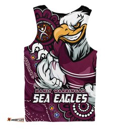 Amazing Aussie Manly Warringah Sea Eagles Power Through Generations NAIDOC Edition Men Tank Top