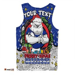 Amazing Aussie Canterbury Bankstown Bulldogs Christmas Custom Merry Christmas Our Beloved Team With Aboriginal Dot Art Pattern Men Tank Top