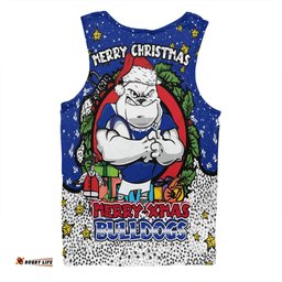 Amazing Aussie Canterbury Bankstown Bulldogs Christmas Custom Merry Christmas Our Beloved Team With Aboriginal Dot Art Pattern Men Tank Top