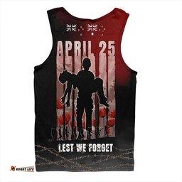 Amazing Aussie Australia Anzac Day Lest We Forget The Sacrifice Of Soldiers Men Tank Top