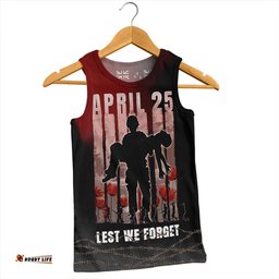 Amazing Aussie Australia Anzac Day Lest We Forget The Sacrifice Of Soldiers Men Tank Top