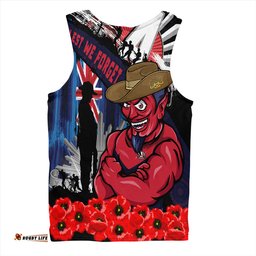 Amazing Aussie Melbourne Anzac Day Honor United In Spirit Men Tank Top