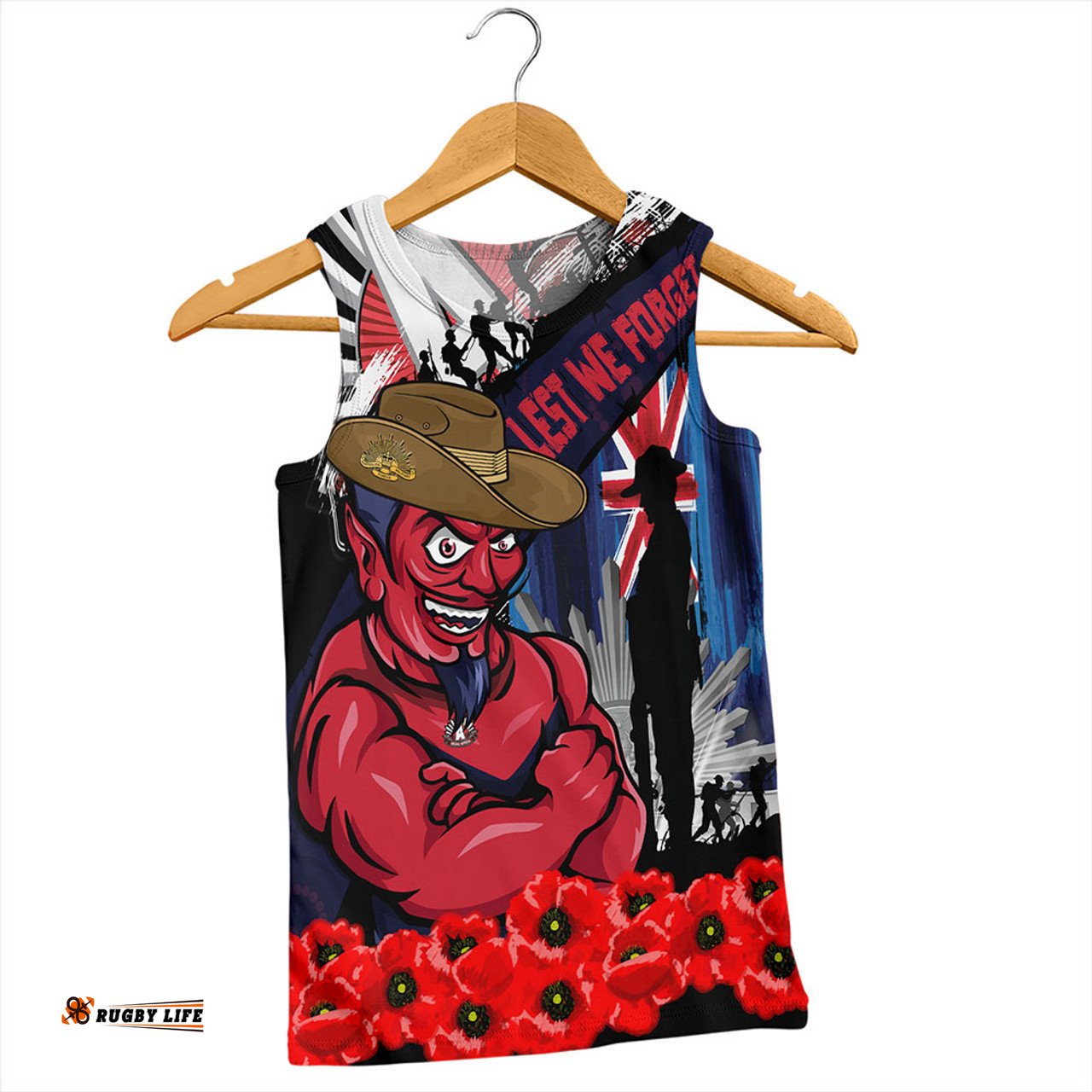 Amazing Aussie Melbourne Anzac Day Honor United In Spirit Men Tank Top