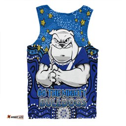 Amazing Aussie Canterbury Bankstown Bulldogs Custom Custom With Aboriginal Inspired Style Of Dot Painting Patterns Men Tank Top