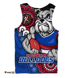 Amazing Aussie Western Bulldogs Power Through Generations NAIDOC Edition Men Tank Top