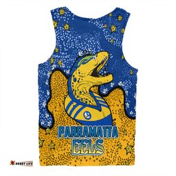 Amazing Aussie Parramatta Eels Custom Team With Dot And Star Patterns For Tough Fan Men Tank Top