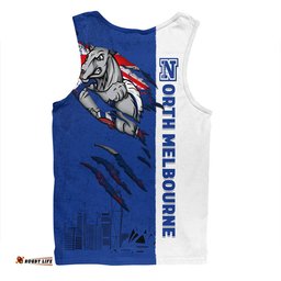 Amazing Aussie North Melbourne Burning Passion Of Power Scratch Style Men Tank Top