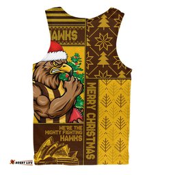 Amazing Aussie Hawthorn Merry Christmas Knit Style Festive Spirit Men Tank Top