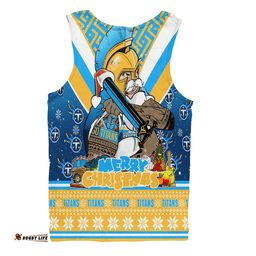 Amazing Aussie Gold Coast Titans Christmas Custom Gold Coast Titans Santa Aussie Big Things Men Tank Top