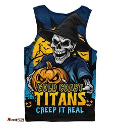 Amazing Aussie Gold Coast Titans Dark Moon Rugby Halloween Battle Edition Men Tank Top
