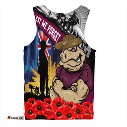 Amazing Aussie Queensland Maroons United In Spirit Anzac Day Tribute Men Tank Top