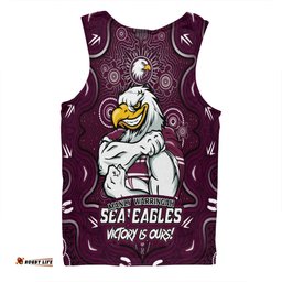 Amazing Aussie Manly Warringah Sea Eagles Aboriginal Pattern Inspired Victory Is Ours Men Tank Top