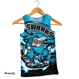 Amazing Aussie Cronulla Sutherland Sharks Premiership Series Sports Gear Men Tank Top