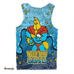 Amazing Aussie Gold Coast Titans Custom Team With Dot And Star Patterns For Tough Fan Men Tank Top
