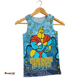 Amazing Aussie Gold Coast Titans Custom Team With Dot And Star Patterns For Tough Fan Men Tank Top