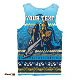 Amazing Aussie Gold Coast Titans Christmas Custom Ugly Xmas And Aboriginal Patterns For Die Hard Fan Men Tank Top