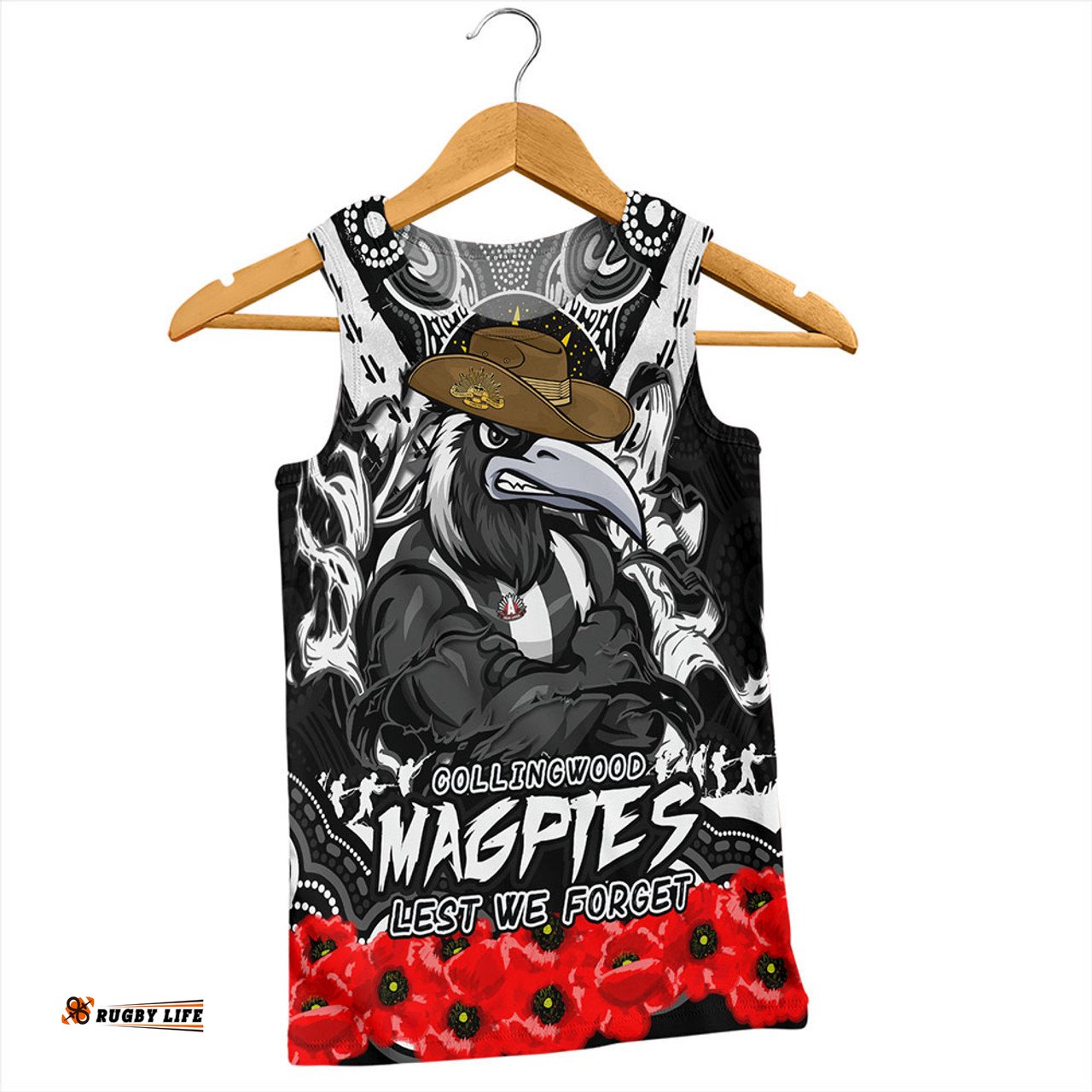 Amazing Aussie Collingwood Ripped Legacy Of The Game The ANZAC Spirit Lives On Men Tank Top