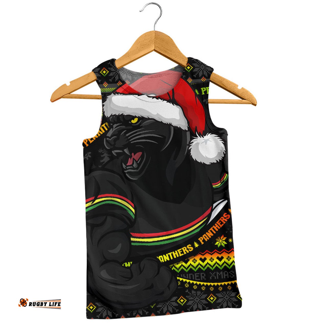 Amazing Aussie Penrith Panthers Ugly Knit Style For Christmas Game Fans Men Tank Top