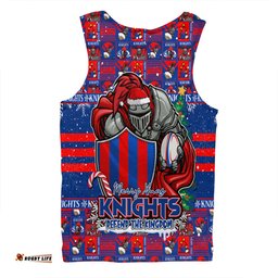 Amazing Aussie Newcastle Knights Merry Ugly Christmas Comic Style Men Tank Top