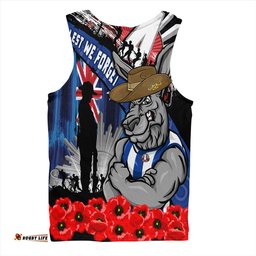 Amazing Aussie North Melbourne Anzac Day Honor United In Spirit Men Tank Top