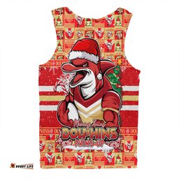 Amazing Aussie Redcliffe Dolphins Merry Ugly Christmas Comic Style Men Tank Top