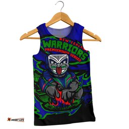 Amazing Aussie New Zealand Warriors Premiership Series Sports Gear Men Tank Top