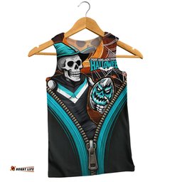 Amazing Aussie Port Adelaide Halloween Night Reaper Zipper Men Tank Top
