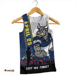 Amazing Aussie North Queensland Cowboys Anzac Day Lest We Forget Strong Fighting Spirit Men Tank Top