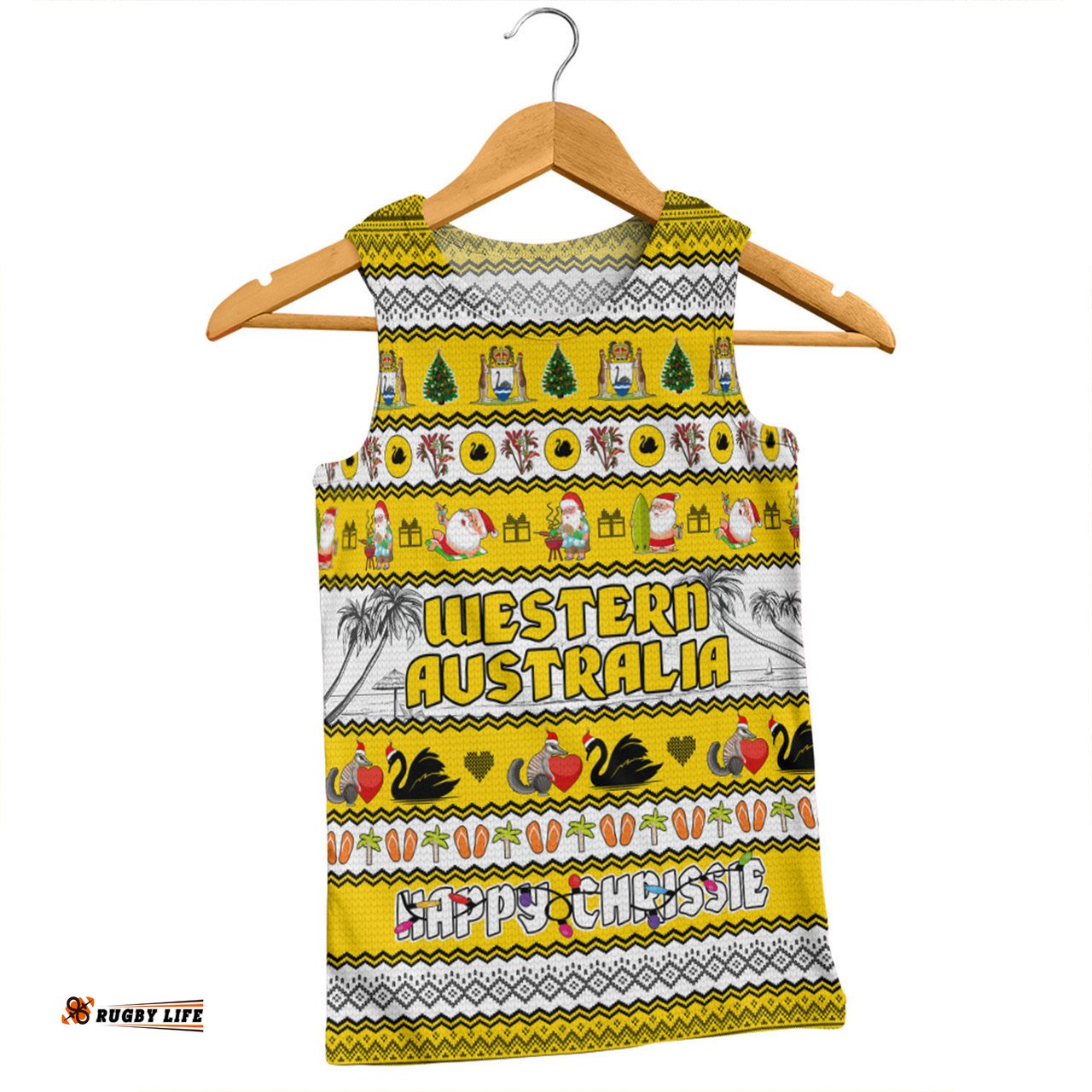 Amazing Aussie Western Australia Christmas Custom Happy Chrissie Ugly Style Men Tank Top