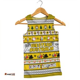 Amazing Aussie Western Australia Christmas Custom Happy Chrissie Ugly Style Men Tank Top