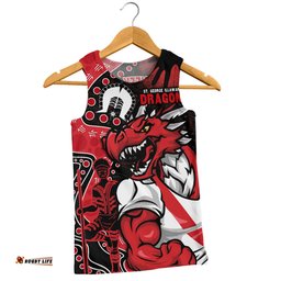 Amazing Aussie St. George Illawarra Dragons NAIDOC Indigenous Warrior Spirit Men Tank Top