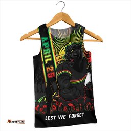 Amazing Aussie Penrith Panthers Anzac Day Lest We Forget Strong Fighting Spirit Men Tank Top