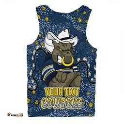 Amazing Aussie North Queensland Cowboys Custom Team With Dot And Star Patterns For Tough Fan Men Tank Top
