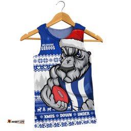 Amazing Aussie North Melbourne Merry Christmas Down Under Footy Power Style Men Tank Top