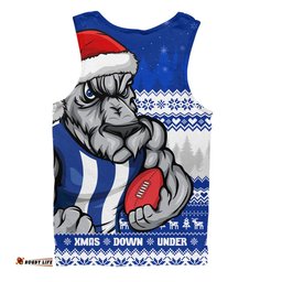 Amazing Aussie North Melbourne Merry Christmas Down Under Footy Power Style Men Tank Top