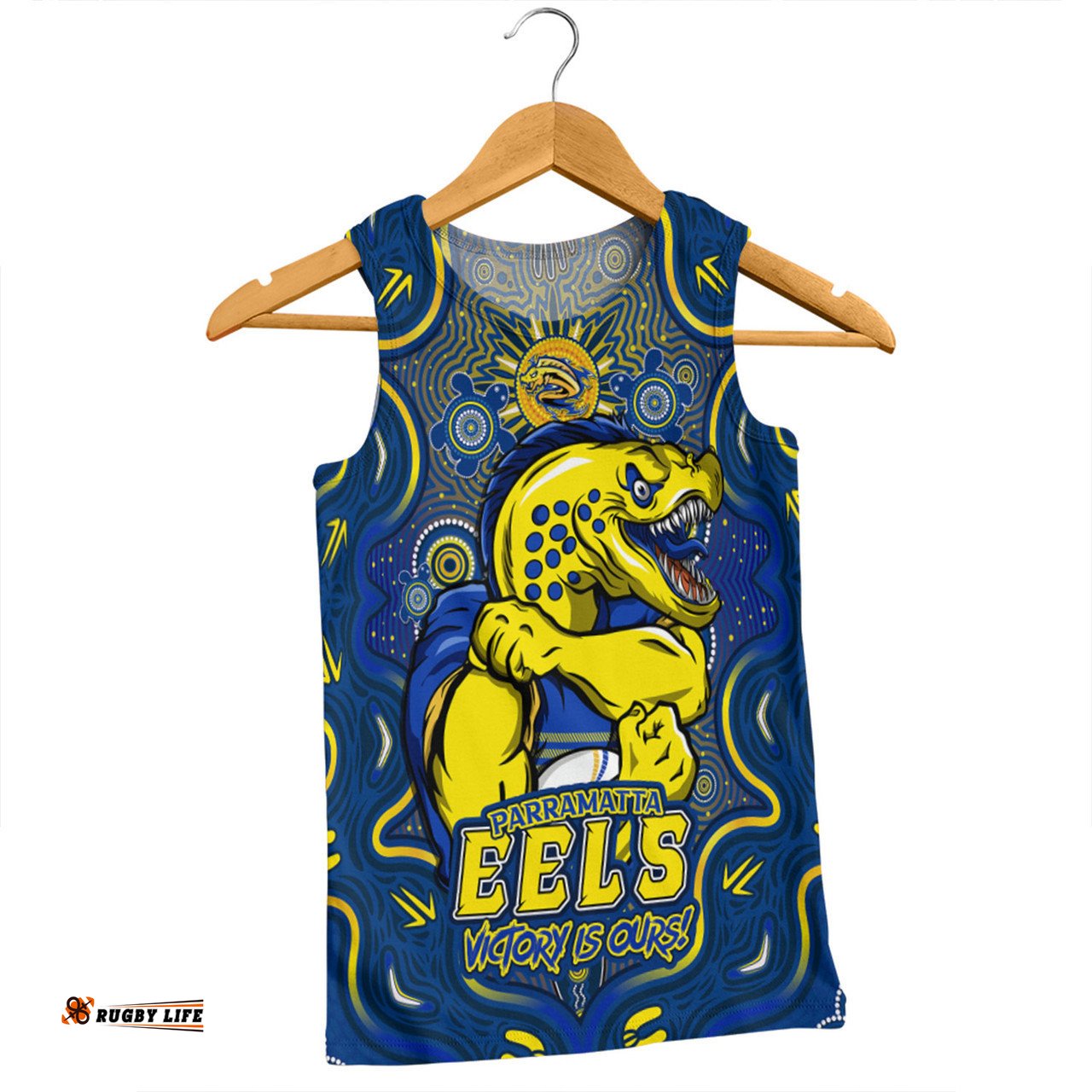 Amazing Aussie Parramatta Eels Aboriginal Pattern Inspired Victory Is Ours Men Tank Top