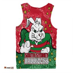 Amazing Aussie South Sydney Rabbitohs Team With Dot And Star Patterns For Tough Fan Men Tank Top