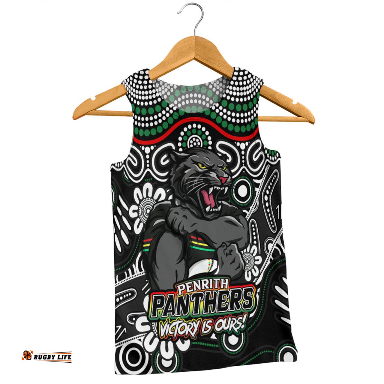 Amazing Aussie Penrith Panthers Aboriginal Inspired Tough Fan Rugby For Life Men Tank Top
