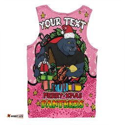 Amazing Aussie Penrith Panthers Christmas Custom Merry Christmas Our Beloved Team With Aboriginal Dot Art Pattern V2 Men Tank Top