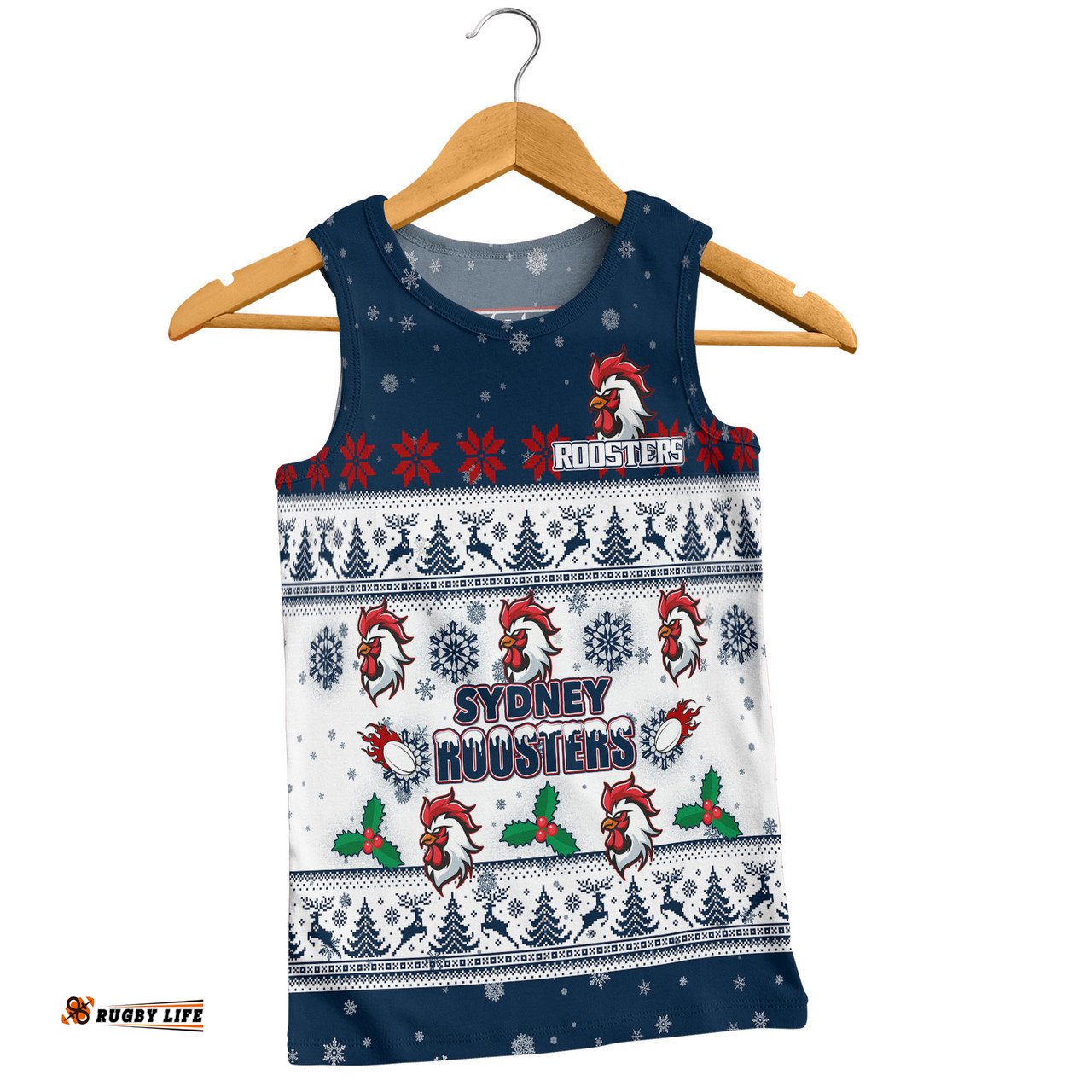 Amazing Aussie Sydney Roosters Christmas Custom Special Ugly Christmas Men Tank Top