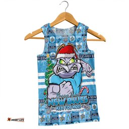 Amazing Aussie New South Wales Blues Merry Ugly Christmas Comic Style Men Tank Top