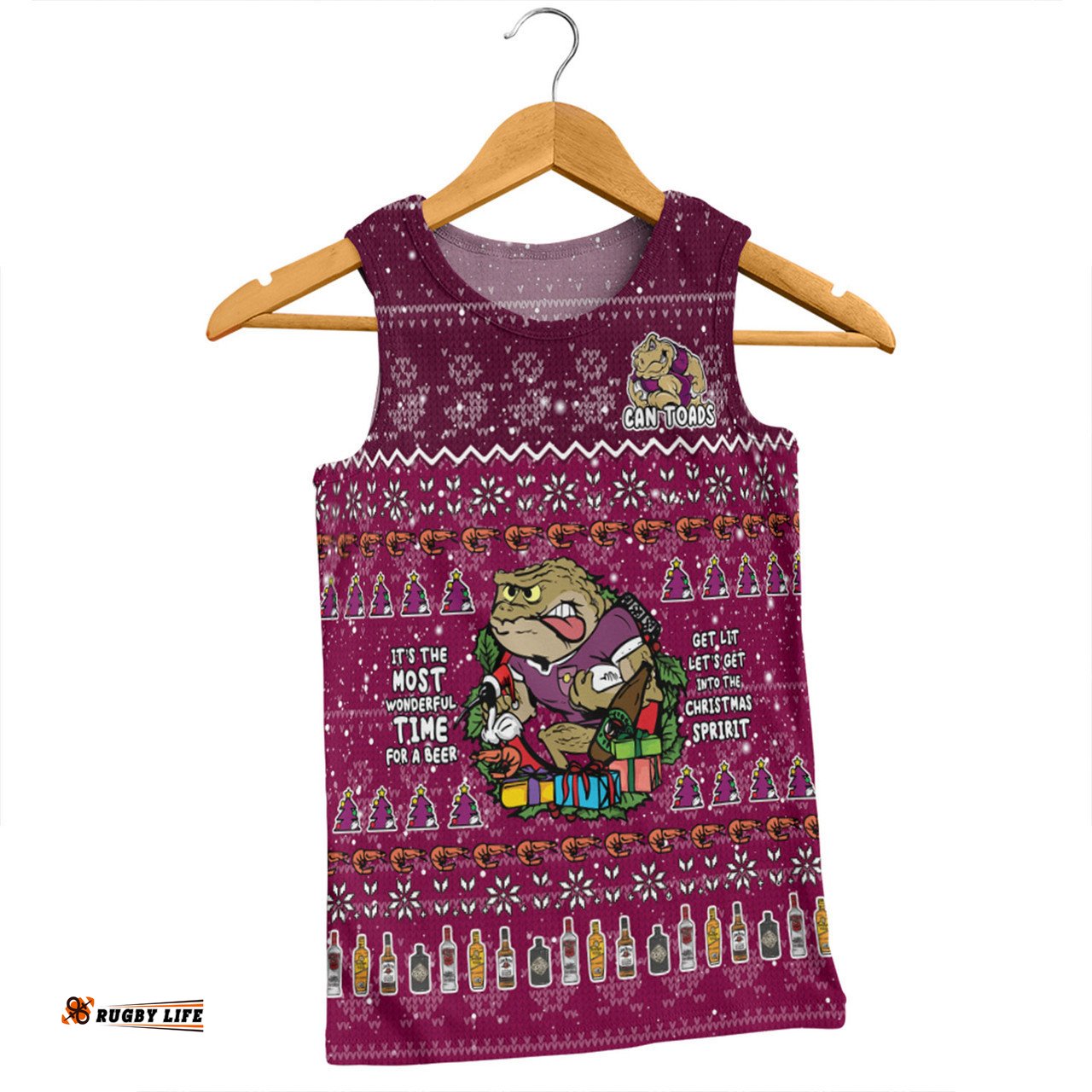 Amazing Aussie Queensland Cane Toads Christmas Custom Chrissie Spirit Men Tank Top