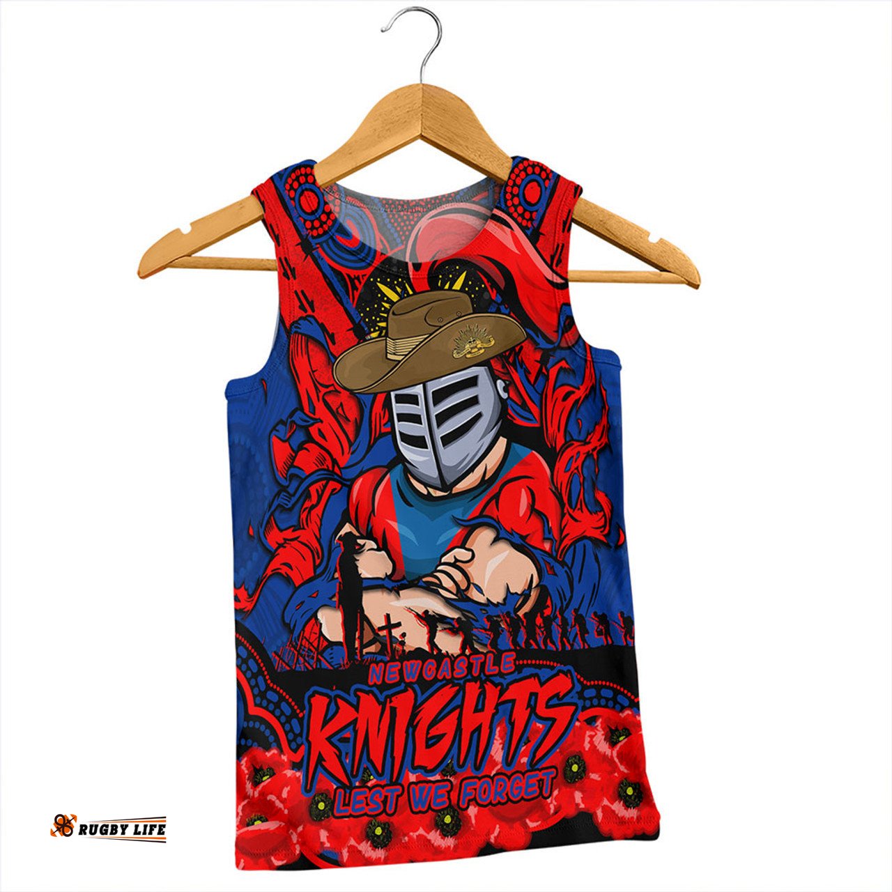 Amazing Aussie Newcastle Knights Ripped Legacy Of The Game The ANZAC Spirit Lives On Men Tank Top