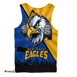 Amazing Aussie West Coast Eagles Breaking Through Fan Design Men Tank Top